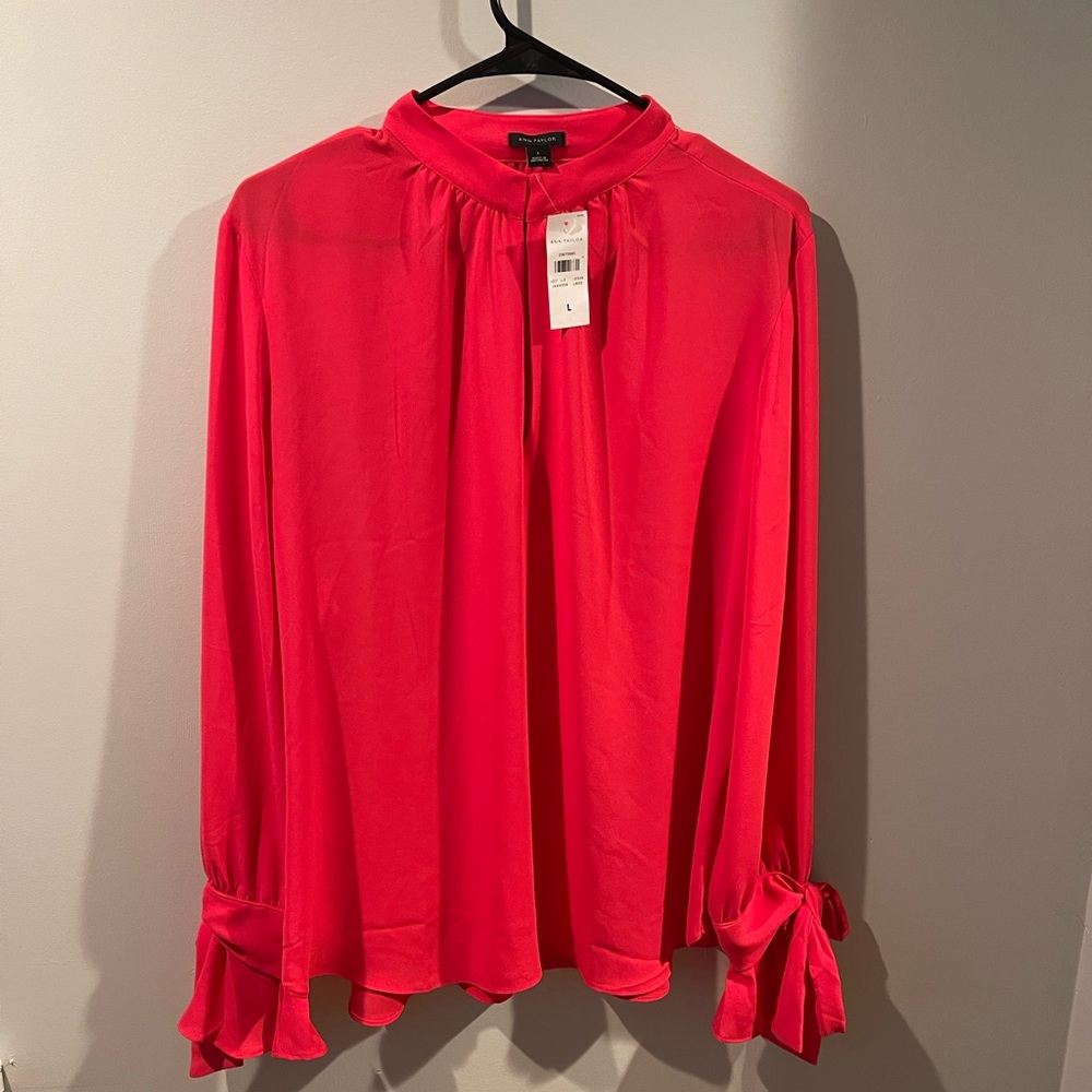 Red long sleeve Ann Taylor.